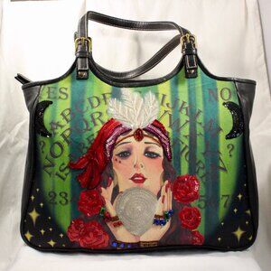 RARE Isabella Fiore Fortune Teller Ouija Witchy Y2K Leather Handbag Designer VTG